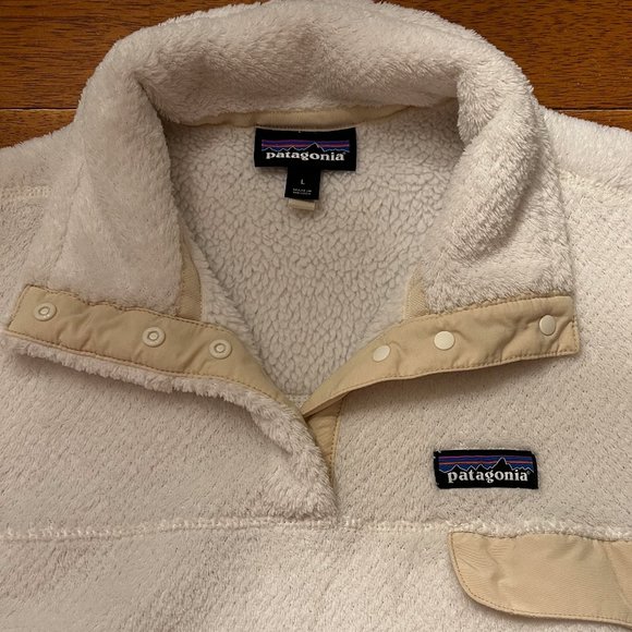 Patagonia Women's Re-Tool Snap-T® Pullover in Raw Linen - White X-Dye Size Large - Picture 8 of 10